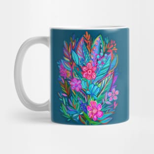 Exuberant Bouquet in Aqua, Fuchsia and Emerald Mug